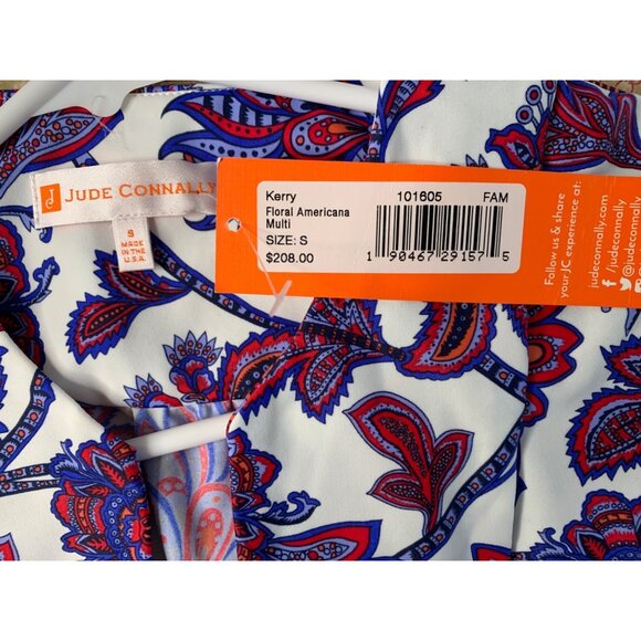 Jude Connally Size S Kerry Floral Americana Dress Nylon & Spandex NWT 8421 - Picture 5 of 8